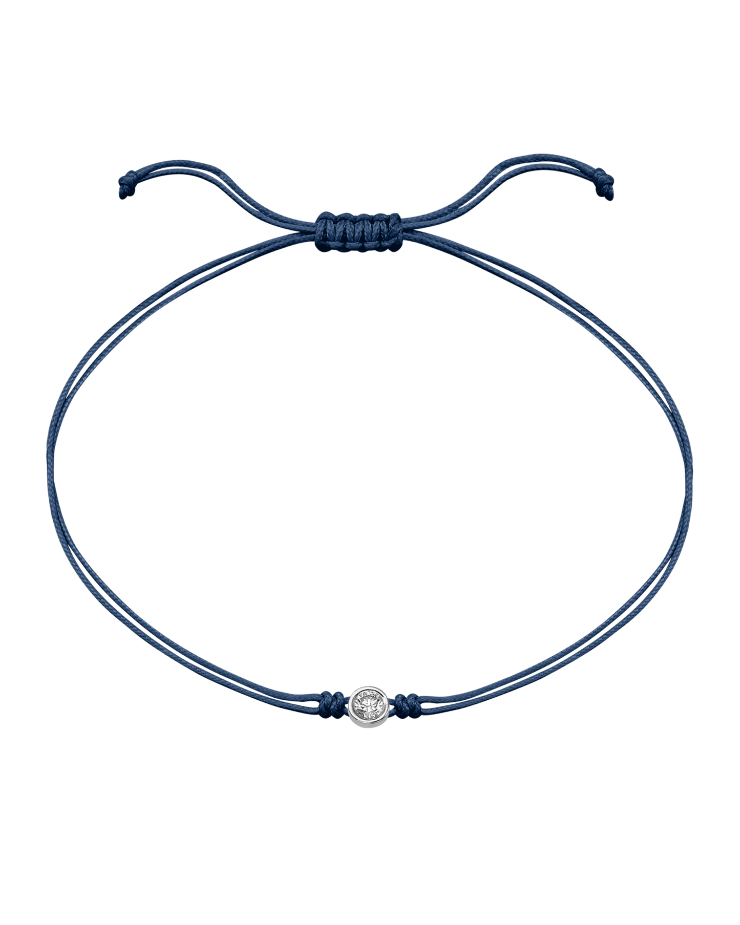 The Classic String of Love - 14K White Gold Bracelets 14K Solid Gold Indigo Large: 0.1ct
