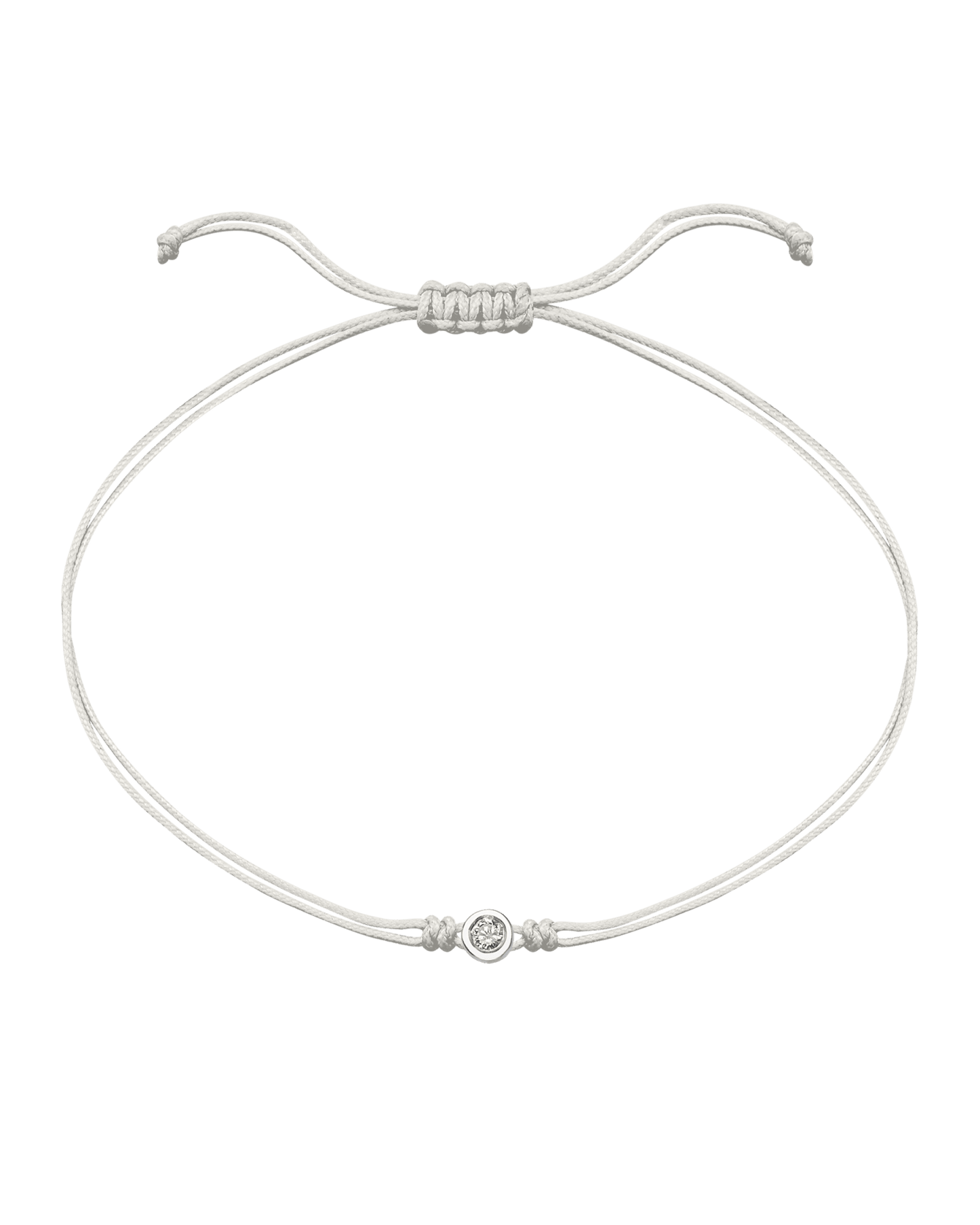 The Classic String of Love - 14K White Gold Bracelets 14K Solid Gold Pearl Medium: 0.04ct