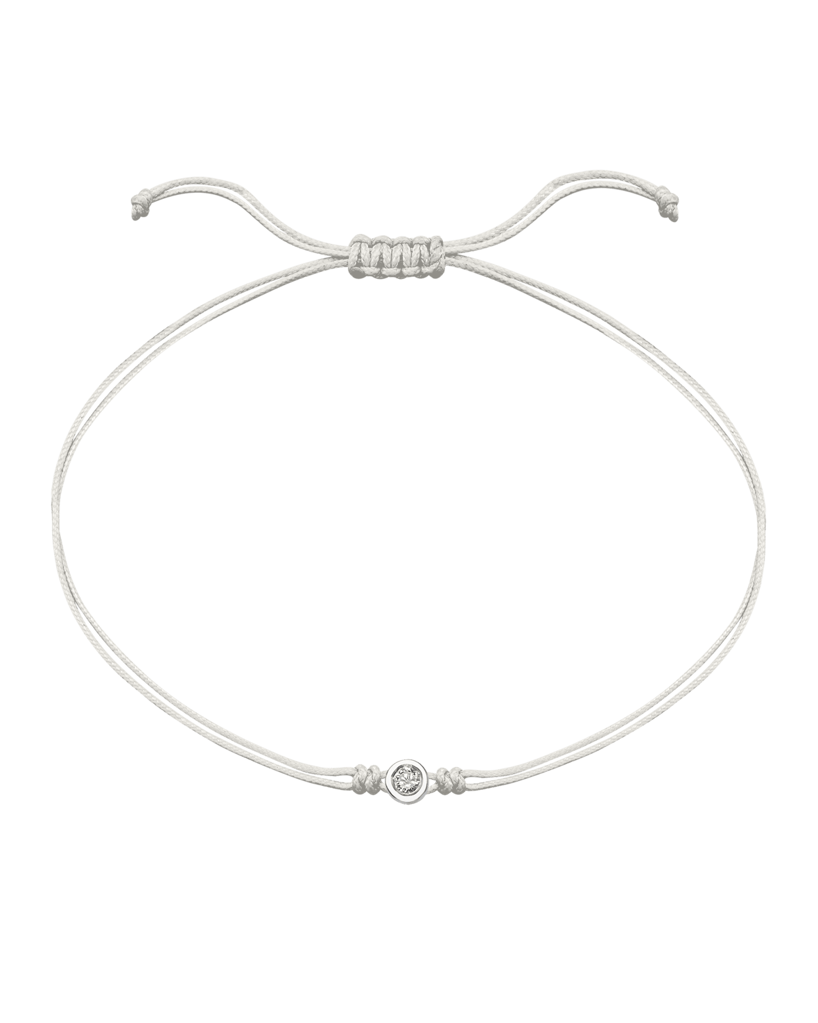 The Classic String of Love - 14K White Gold Bracelets 14K Solid Gold Pearl Medium: 0.04ct