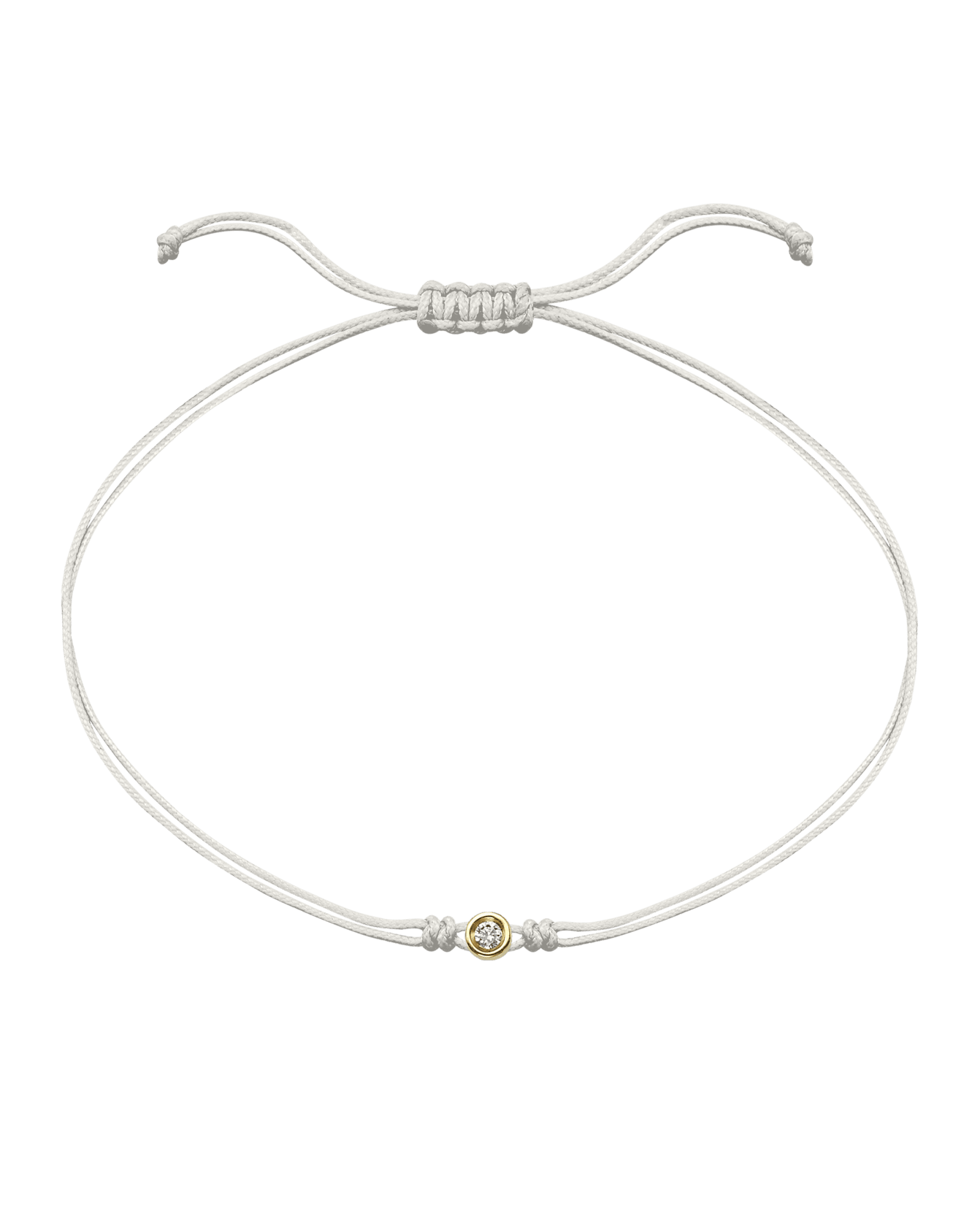 The Classic String of Love - 14K Yellow Gold Bracelets 14K Solid Gold Pearl Medium: 0.04ct