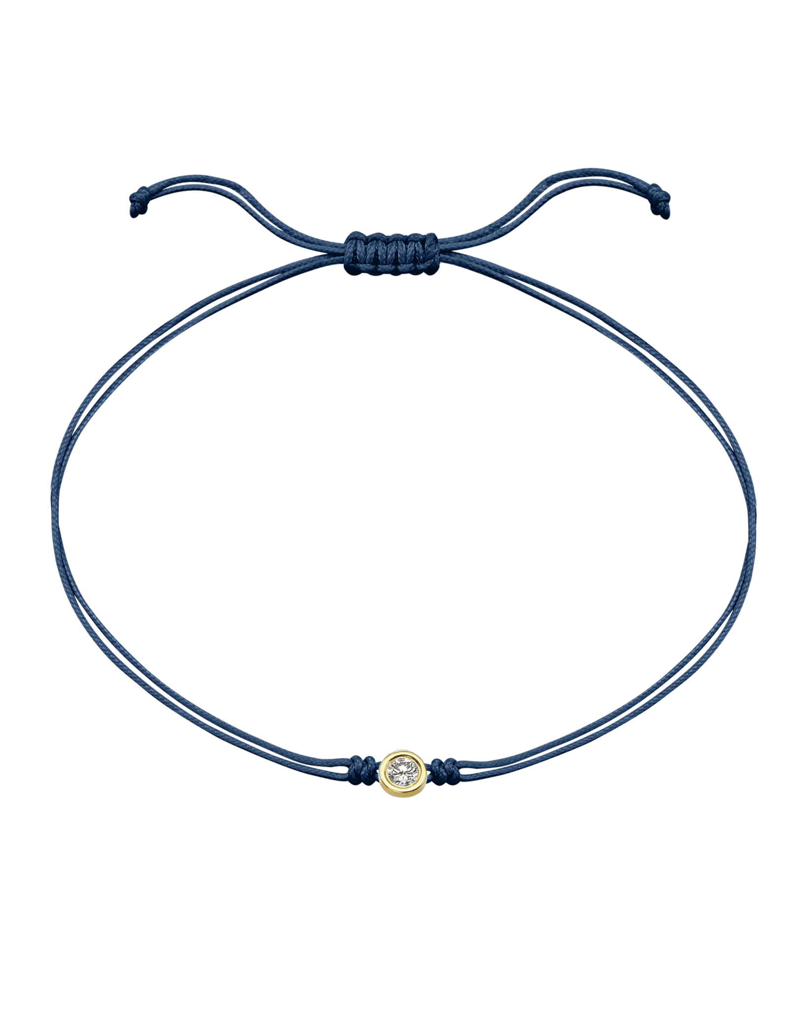 The Classic String of Love - 14K Yellow Gold Bracelets 14K Solid Gold Indigo Large: 0.1ct
