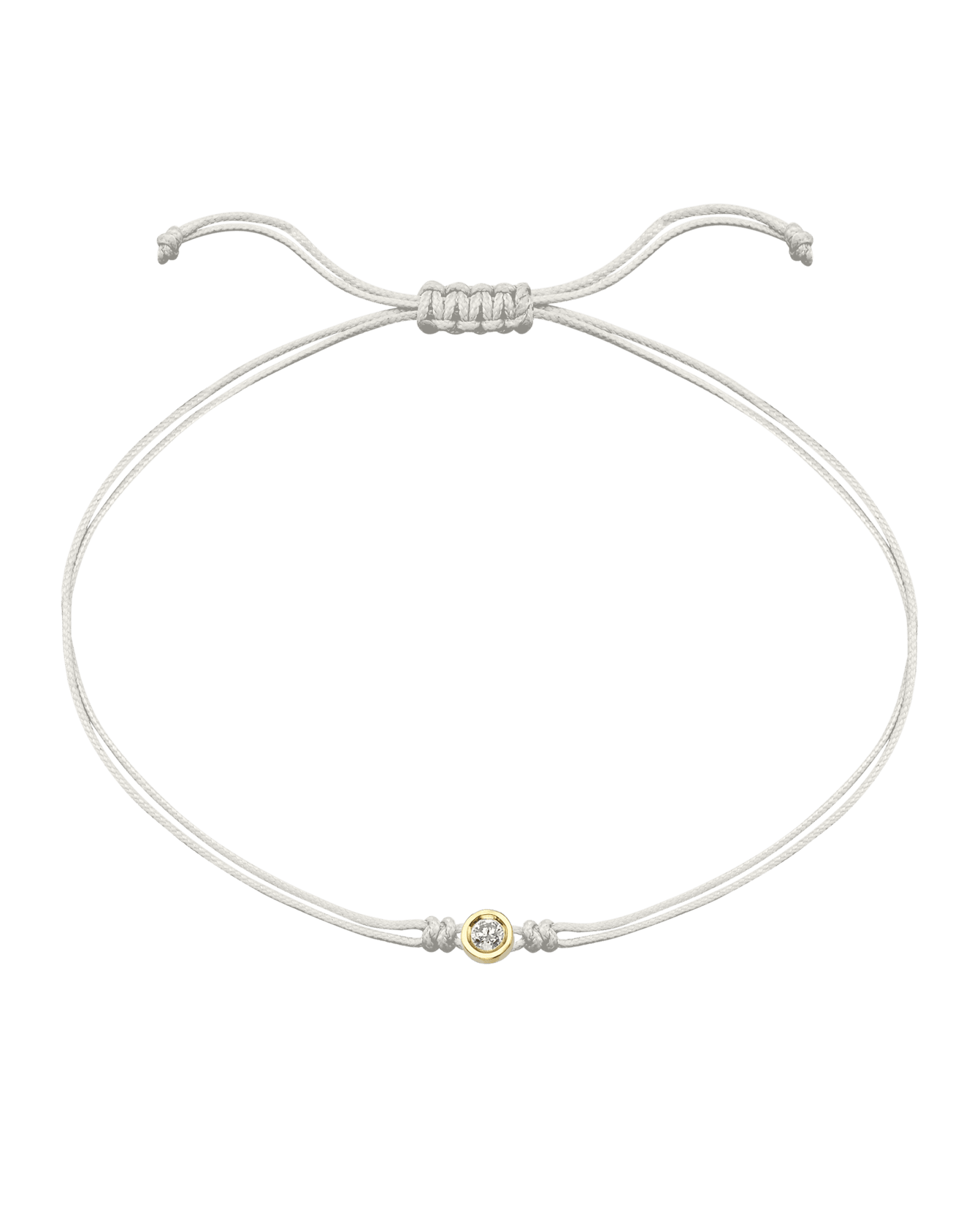 The Classic String of Love - 14K Yellow Gold Bracelets 14K Solid Gold Pearl Large: 0.1ct