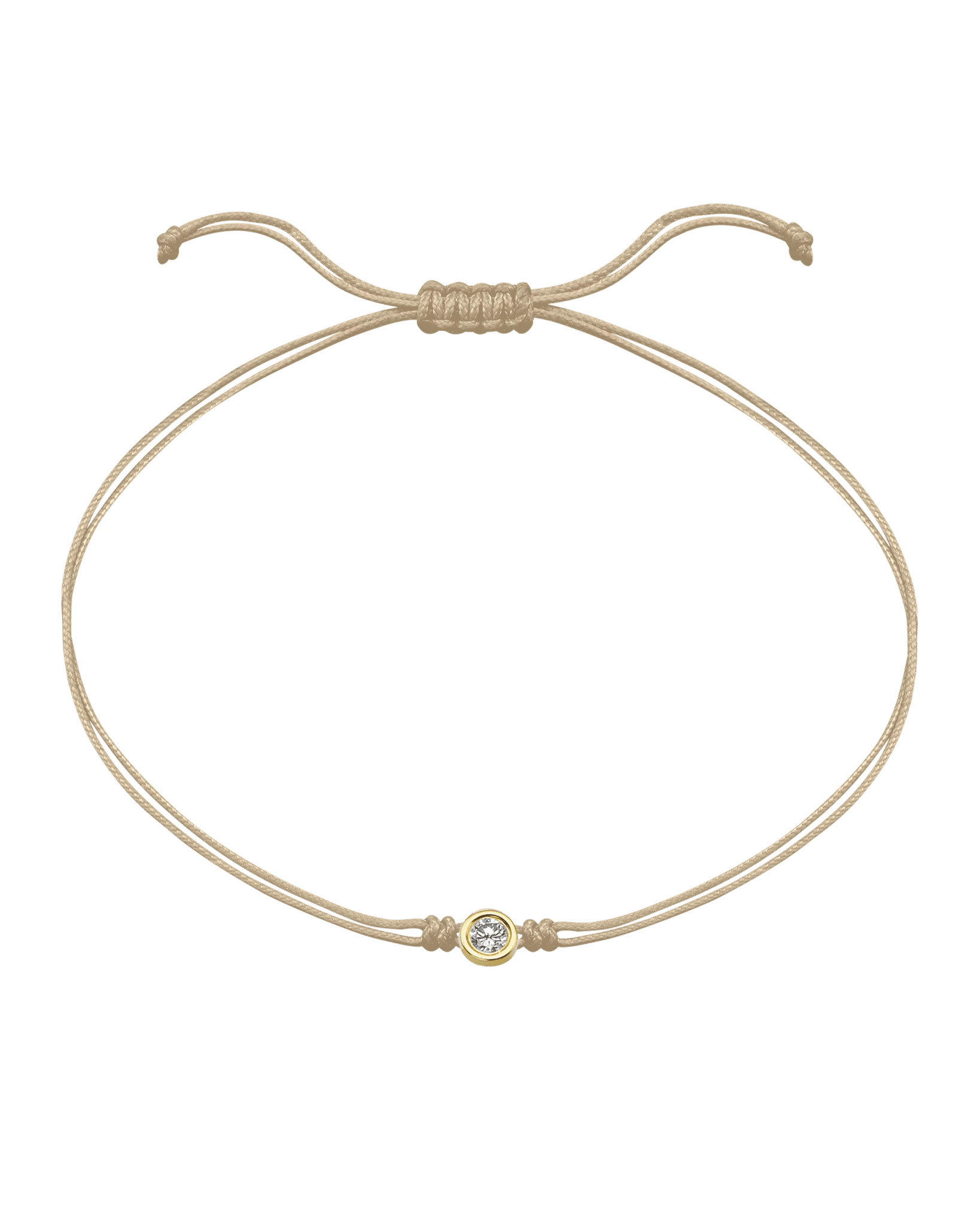 The Classic String of Love - 14K Yellow Gold Bracelets 14K Solid Gold Beige Large: 0.1ct