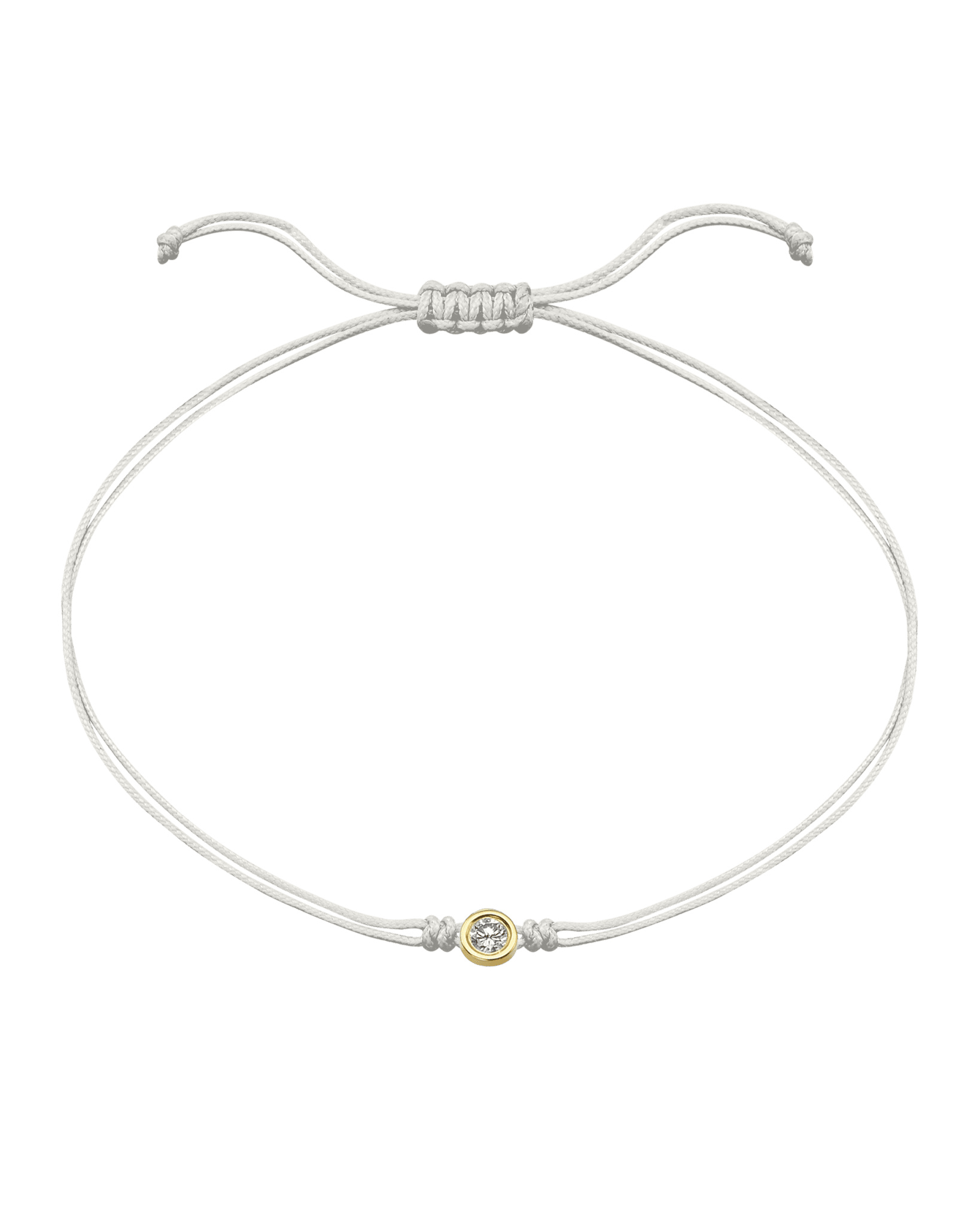 The Classic String of Love - 14K Yellow Gold Bracelets 14K Solid Gold Pearl Small: 0.03ct