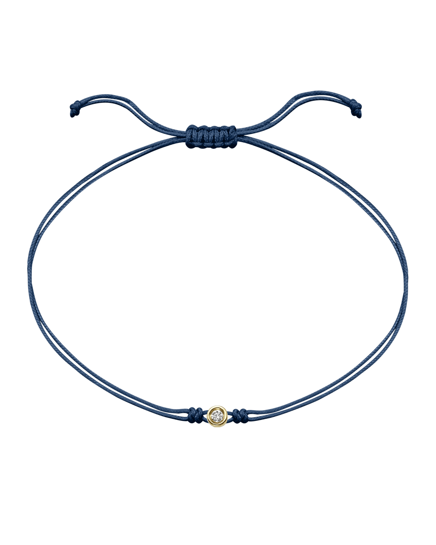 The Classic String of Love - 14K Yellow Gold Bracelets 14K Solid Gold Indigo Small: 0.03ct