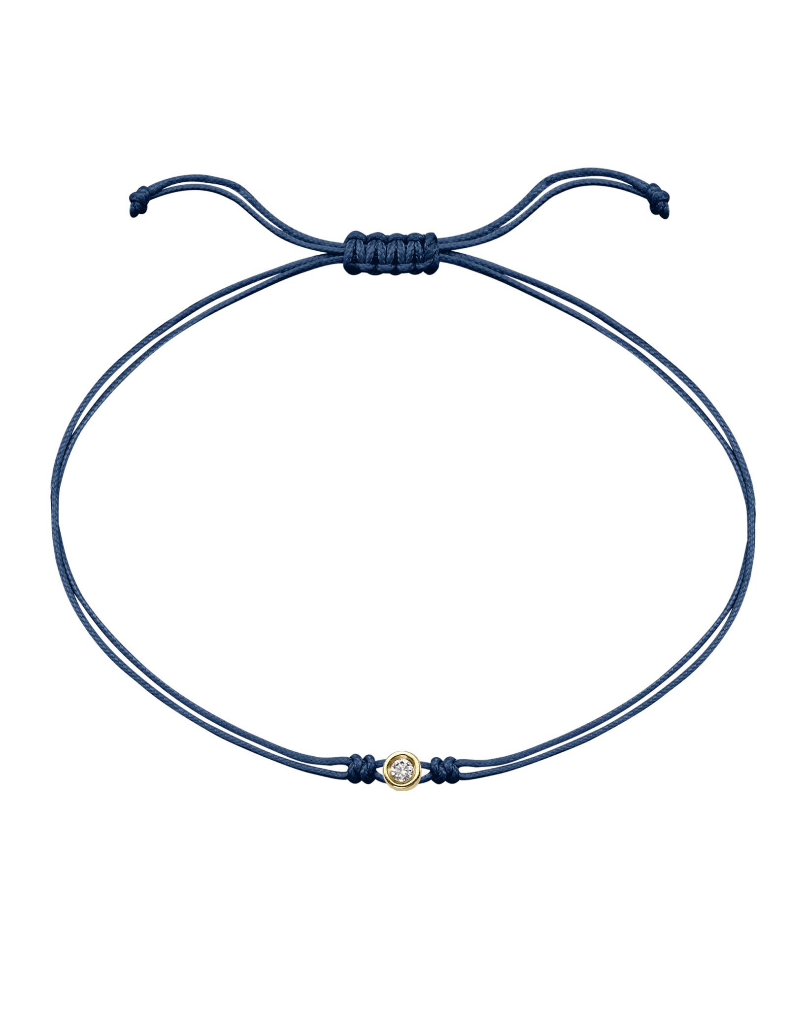 The Classic String of Love - 14K Yellow Gold Bracelets 14K Solid Gold Indigo Small: 0.03ct