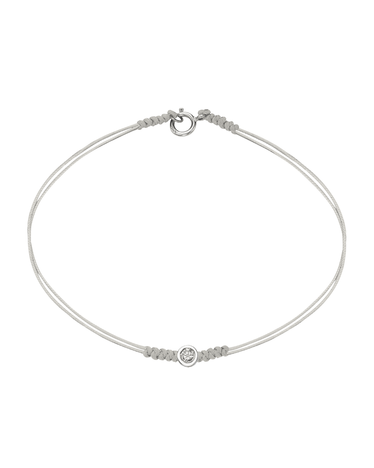 The Classic String of Love with clasp - 14K White Gold Bracelets 14K Solid Gold Pearl Medium: 0.04ct Small - 6 Inches (15.5cm)