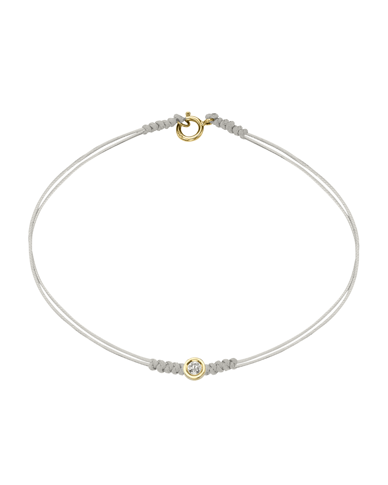 The Classic String of Love with clasp - 14K Yellow Gold Bracelets 14K Solid Gold Pearl Medium: 0.04ct Small - 6 Inches (15.5cm)