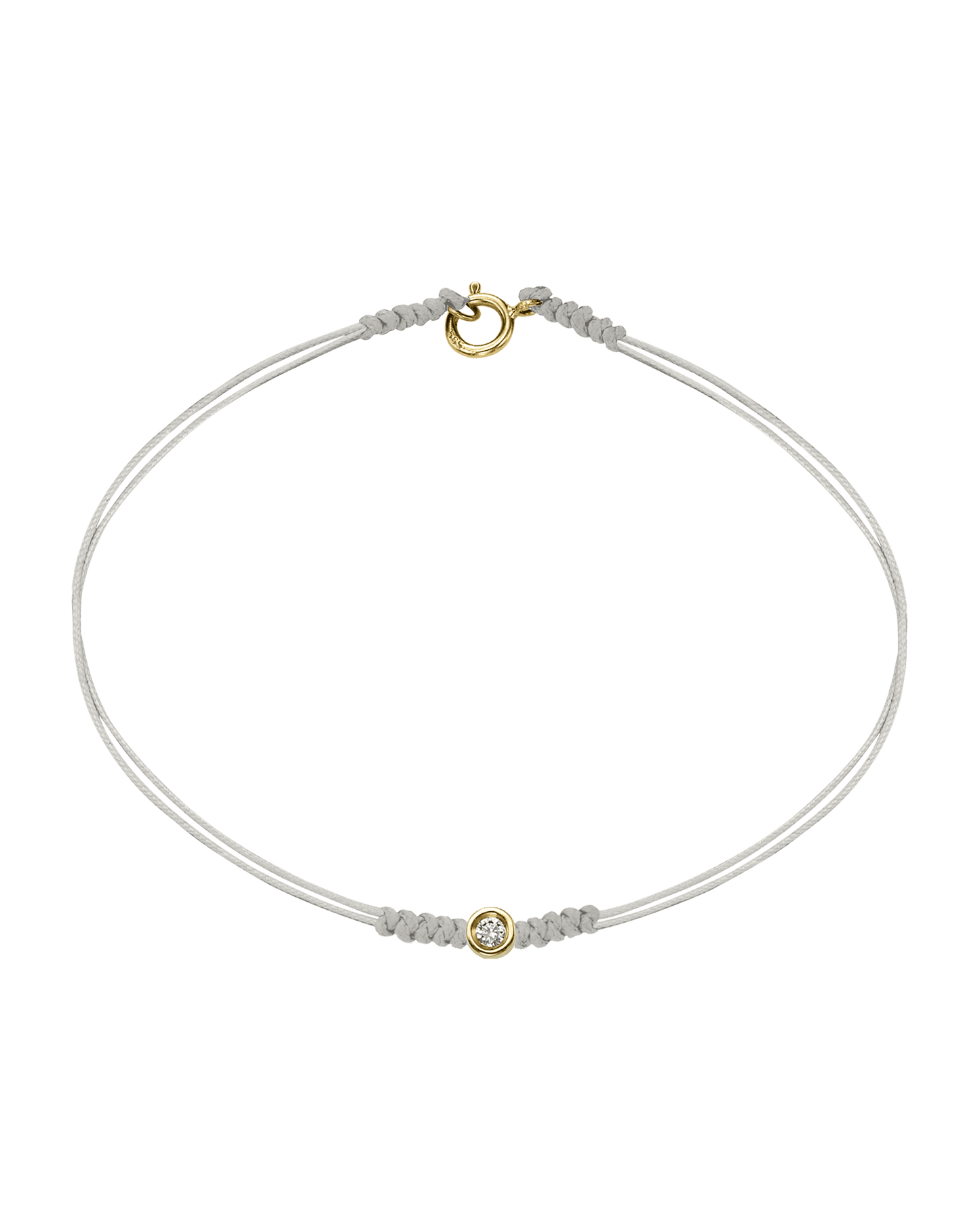The Classic String of Love with clasp - 14K Yellow Gold Bracelets 14K Solid Gold Pearl Small: 0.03ct Small - 6 Inches (15.5cm)