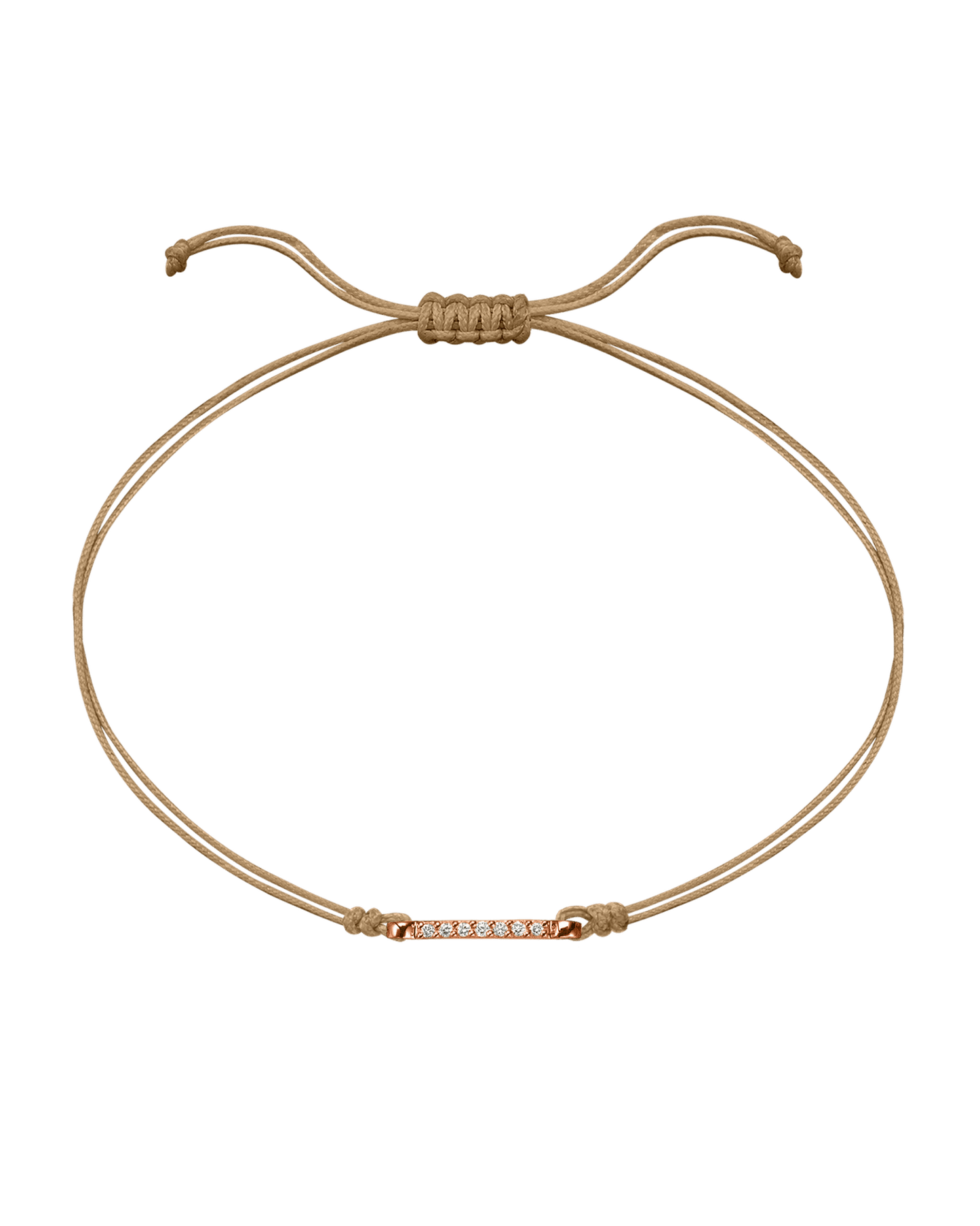 The Diamond Bar String Of Love - 14K Rose Gold Bracelet 14K Solid Gold Camel