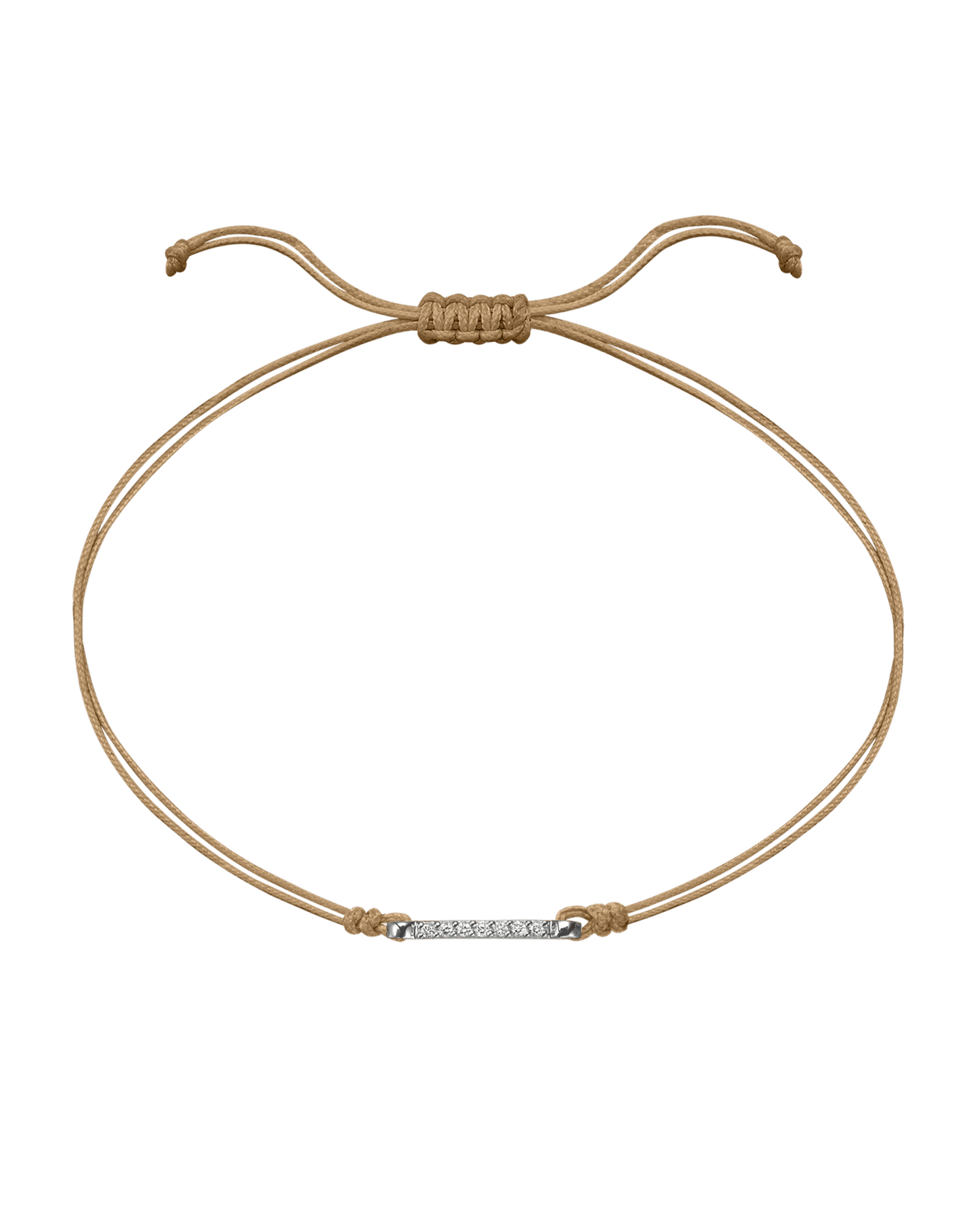 The Diamond Bar String Of Love - 14K White Gold Bracelet 14K Solid Gold Camel