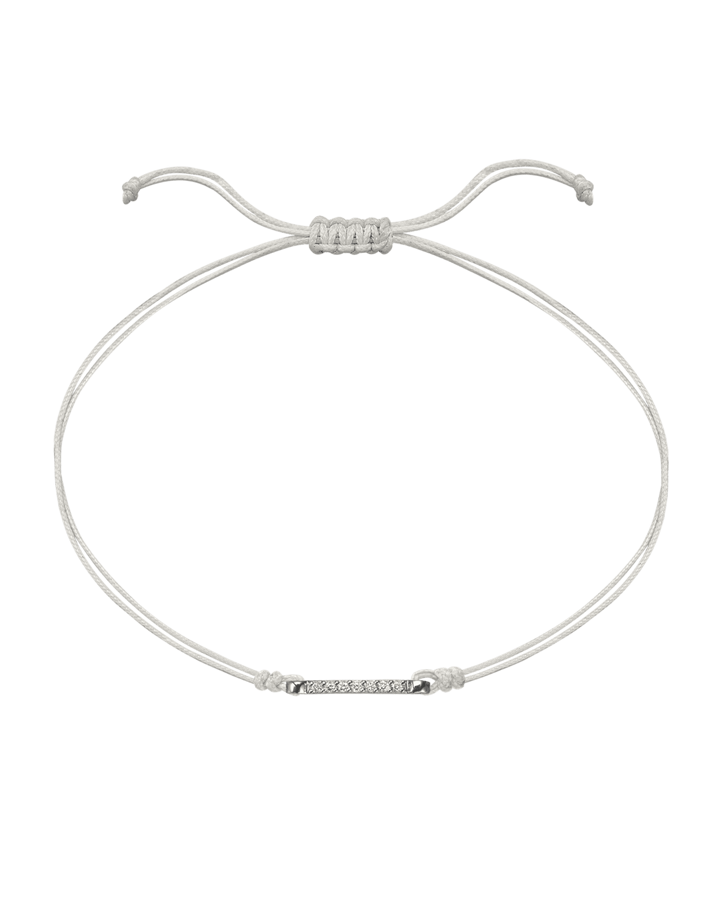 The Diamond Bar String Of Love - 14K White Gold Bracelet 14K Solid Gold Pearl