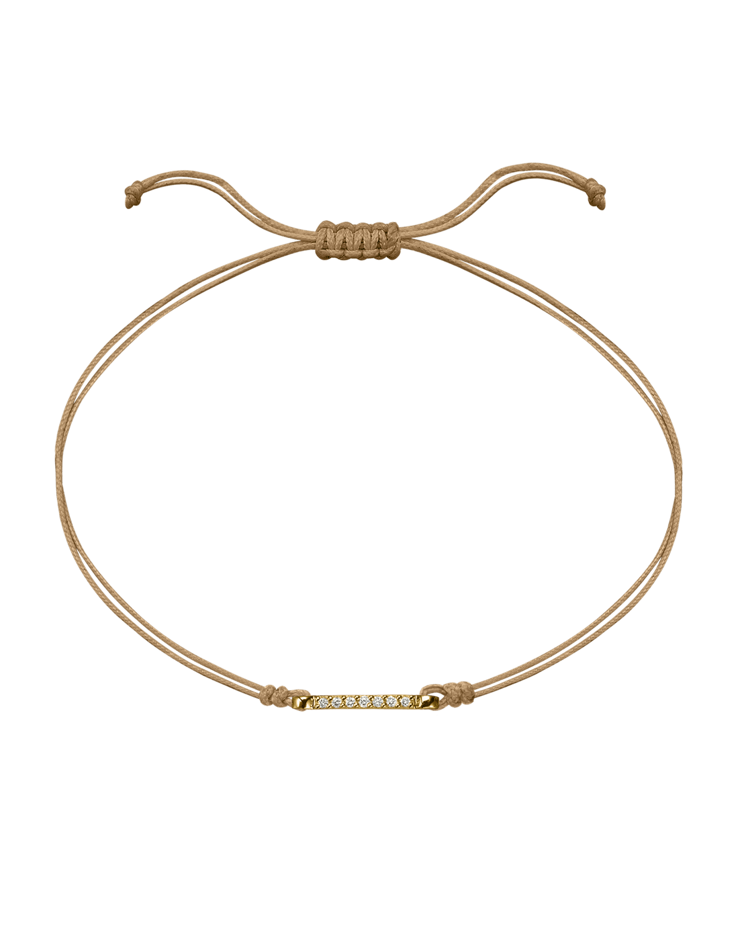 The Diamond Bar String Of Love - 14K Yellow Gold Bracelet 14K Solid Gold Camel