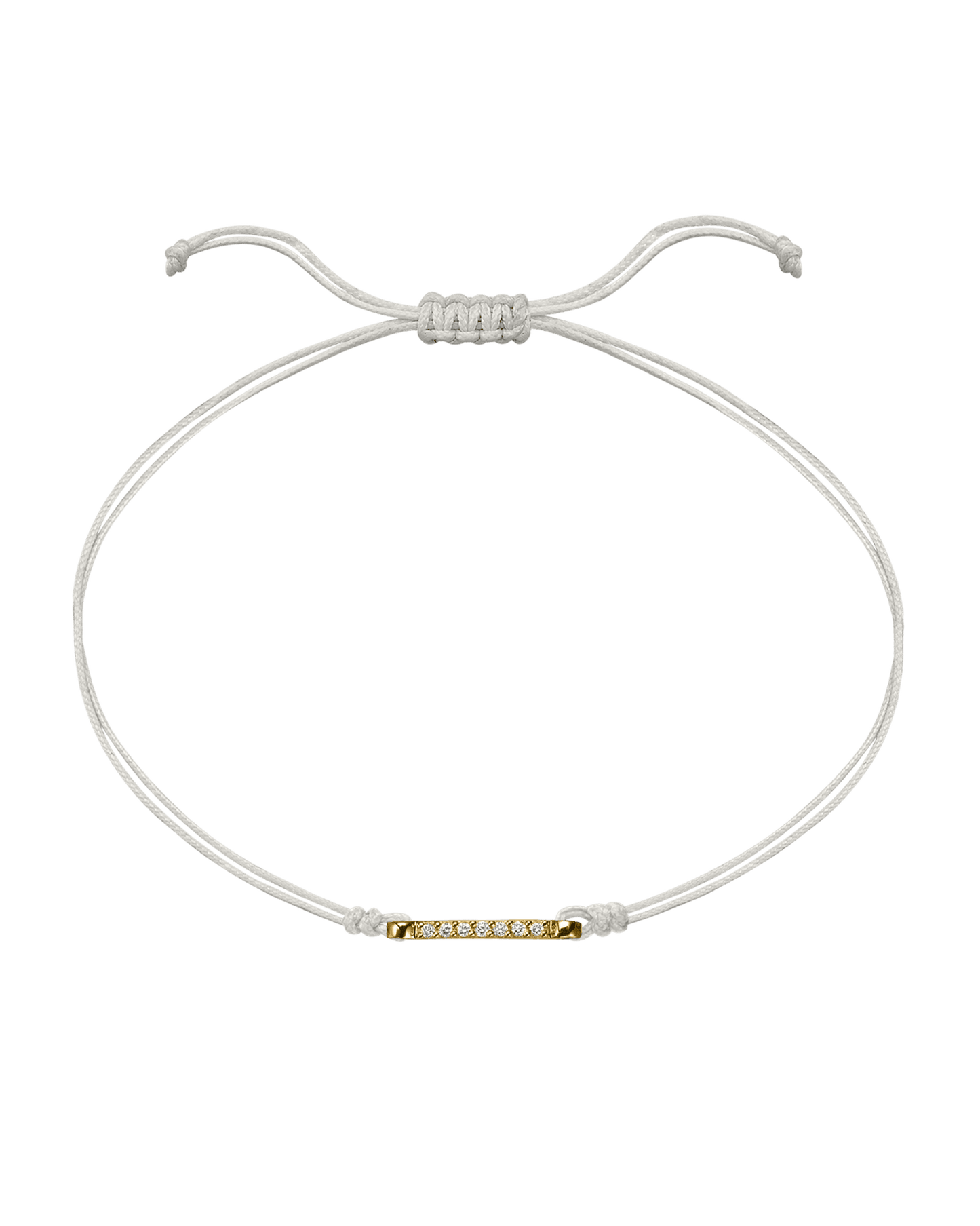 The Diamond Bar String Of Love - 14K Yellow Gold Bracelet 14K Solid Gold Pearl