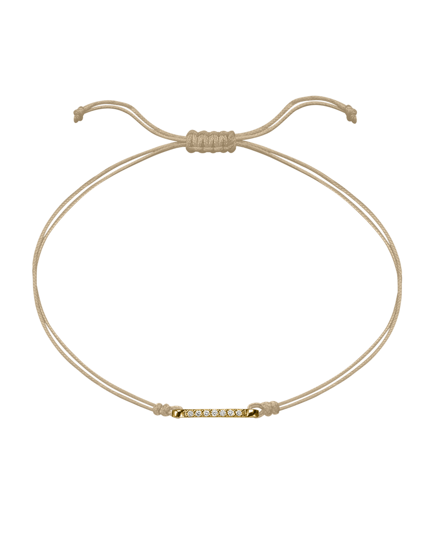 The Diamond Bar String Of Love - 14K Yellow Gold Bracelet 14K Solid Gold Beige
