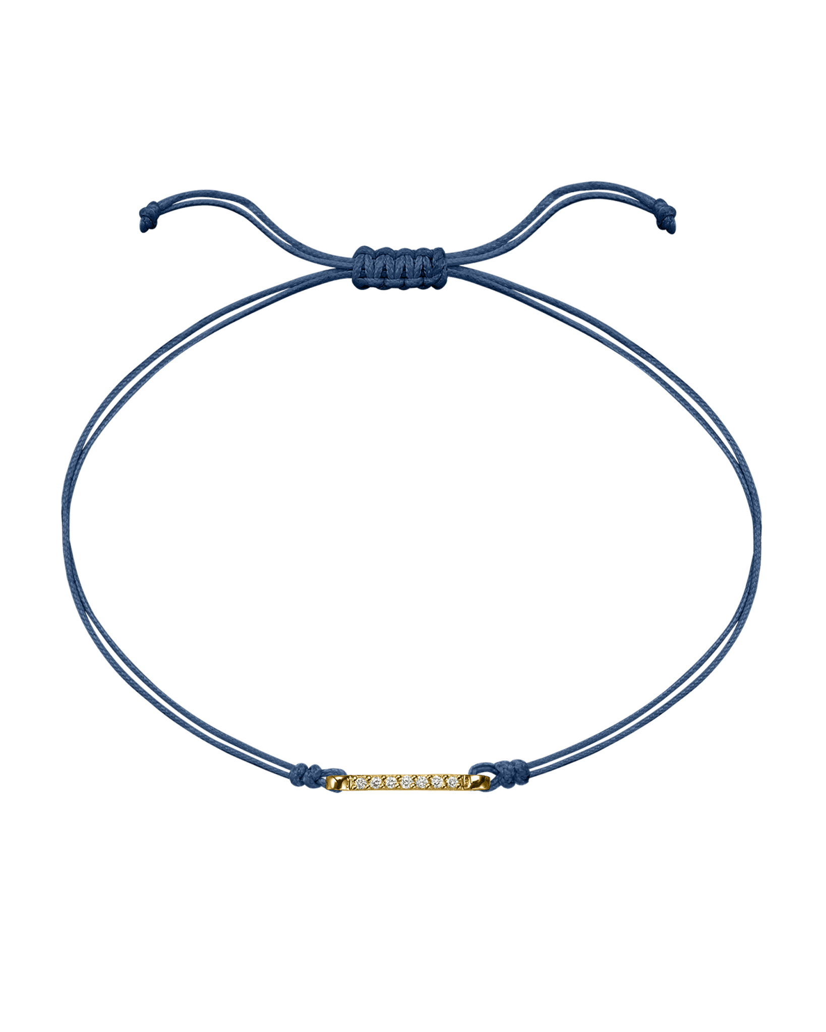 The Diamond Bar String Of Love - 14K Yellow Gold Bracelet 14K Solid Gold Indigo