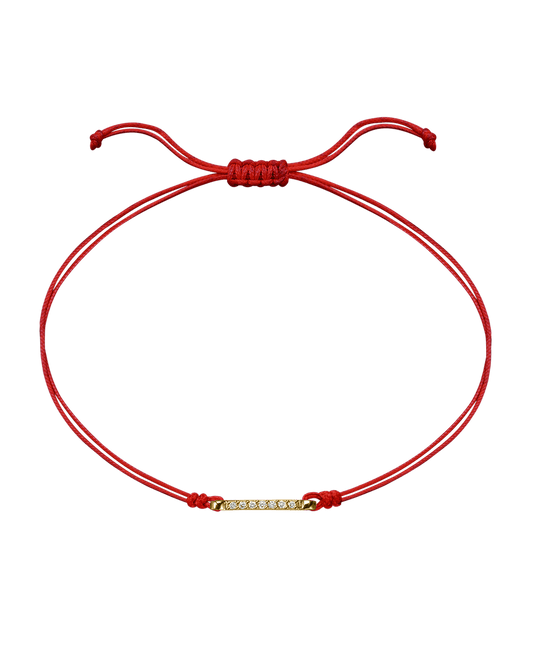 The Diamond Bar String Of Love - 14K Yellow Gold Bracelet 14K Solid Gold Red