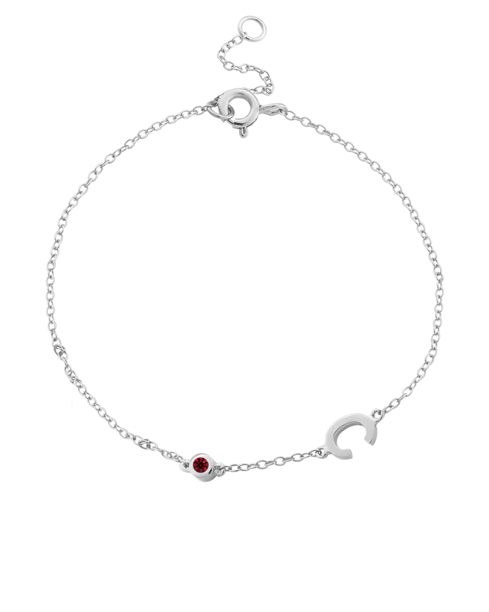 The Initial Birthstone Bracelet - 14K Yellow Gold Bracelets magal-dev