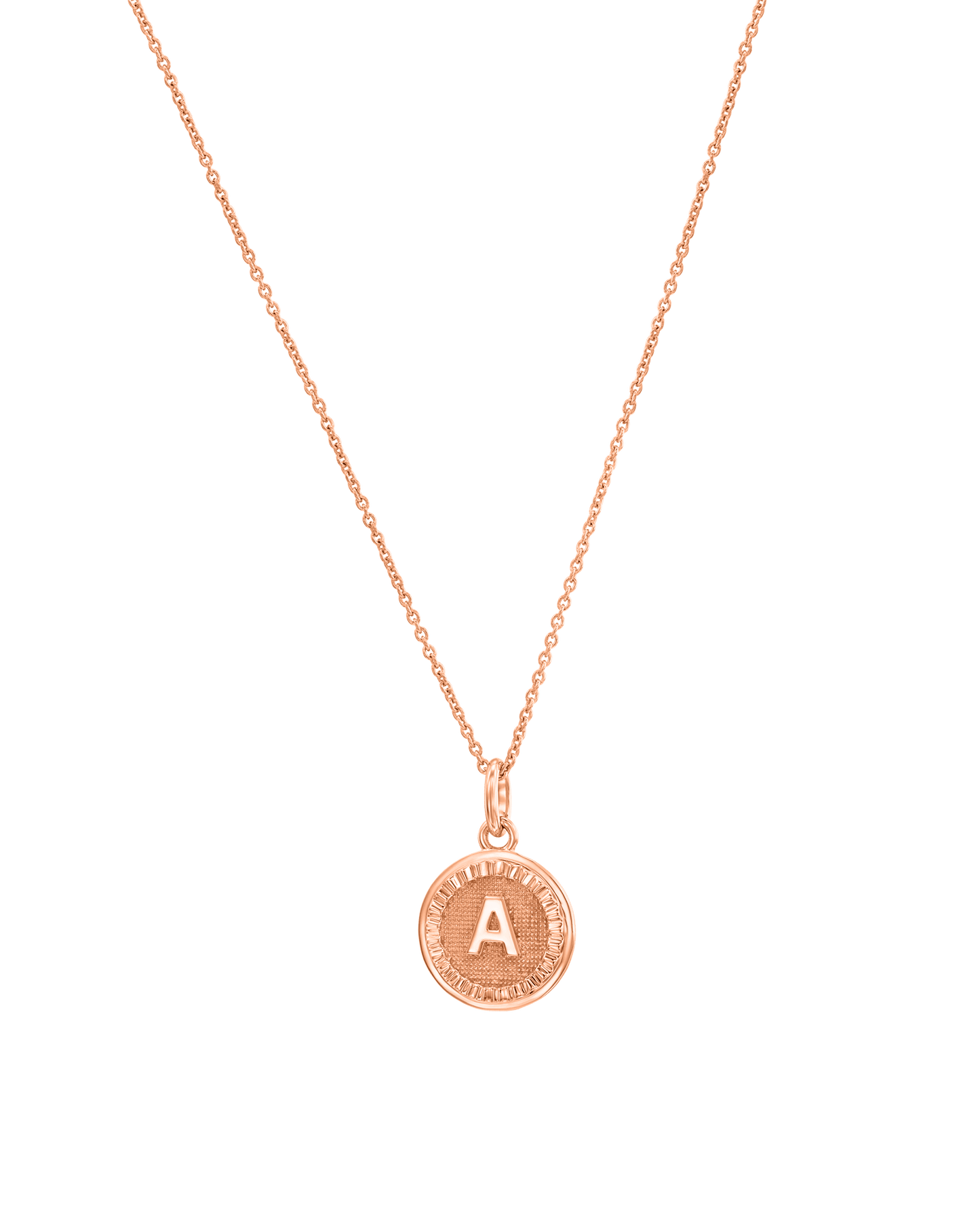 Initial Round Medallion - 925 Sterling Silver Necklaces magal-dev