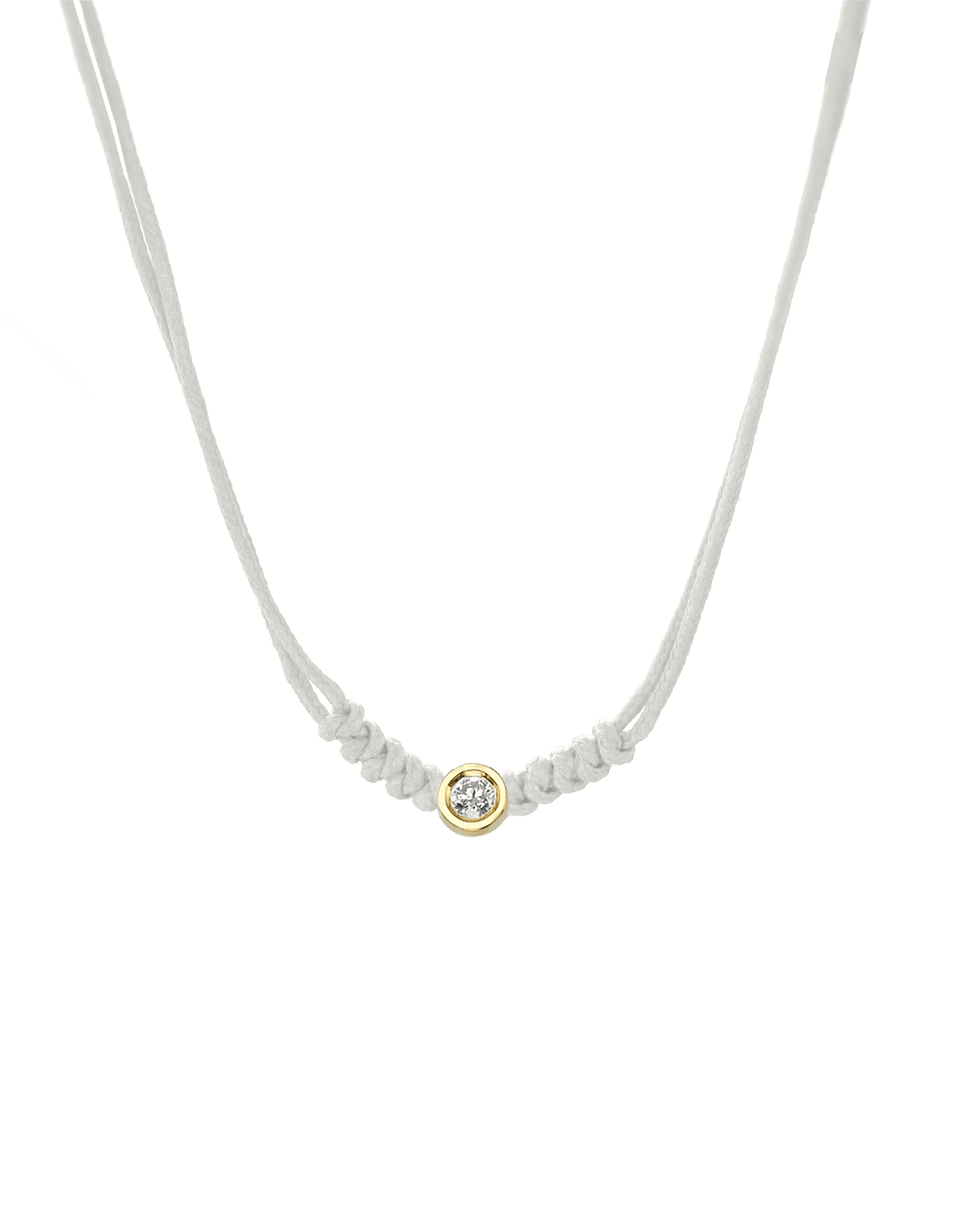 The String of Love Necklace - 14K Yellow Gold Necklaces 14K Solid Gold Pearl Large: 0.1ct
