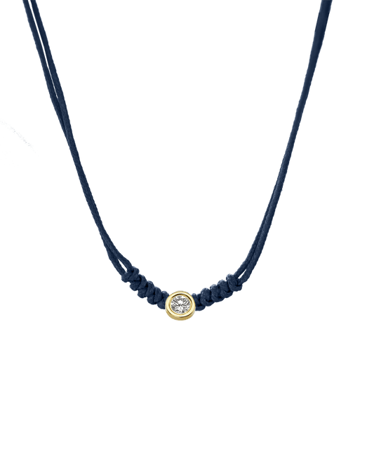 The String of Love Necklace - 14K Yellow Gold Necklaces 14K Solid Gold Navy Blue Large: 0.1ct