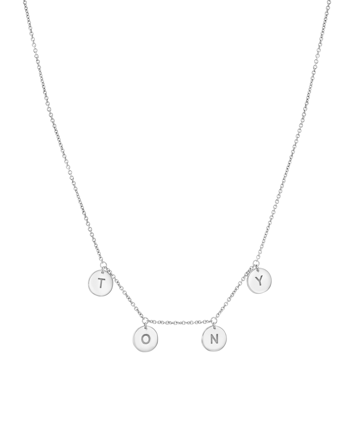 Tiny Letter Pendant Necklace - 925 Sterling Silver Necklaces magal-dev 1 Initial 16"