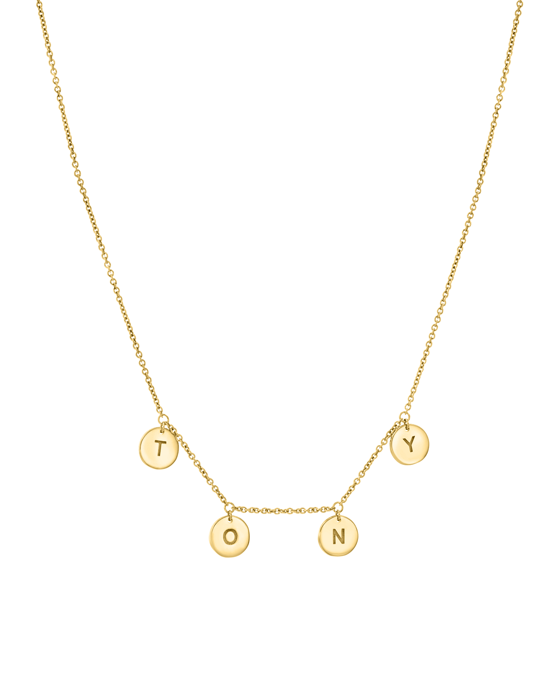 Tiny Letter Pendant Necklace - 18K Gold Vermeil Necklaces magal-dev 1 Initial 16"