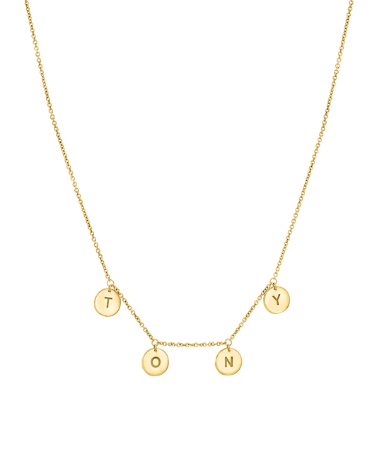 Tiny Letter Pendant Necklace - 18K Gold Vermeil Necklaces magal-dev 1 Initial 16"