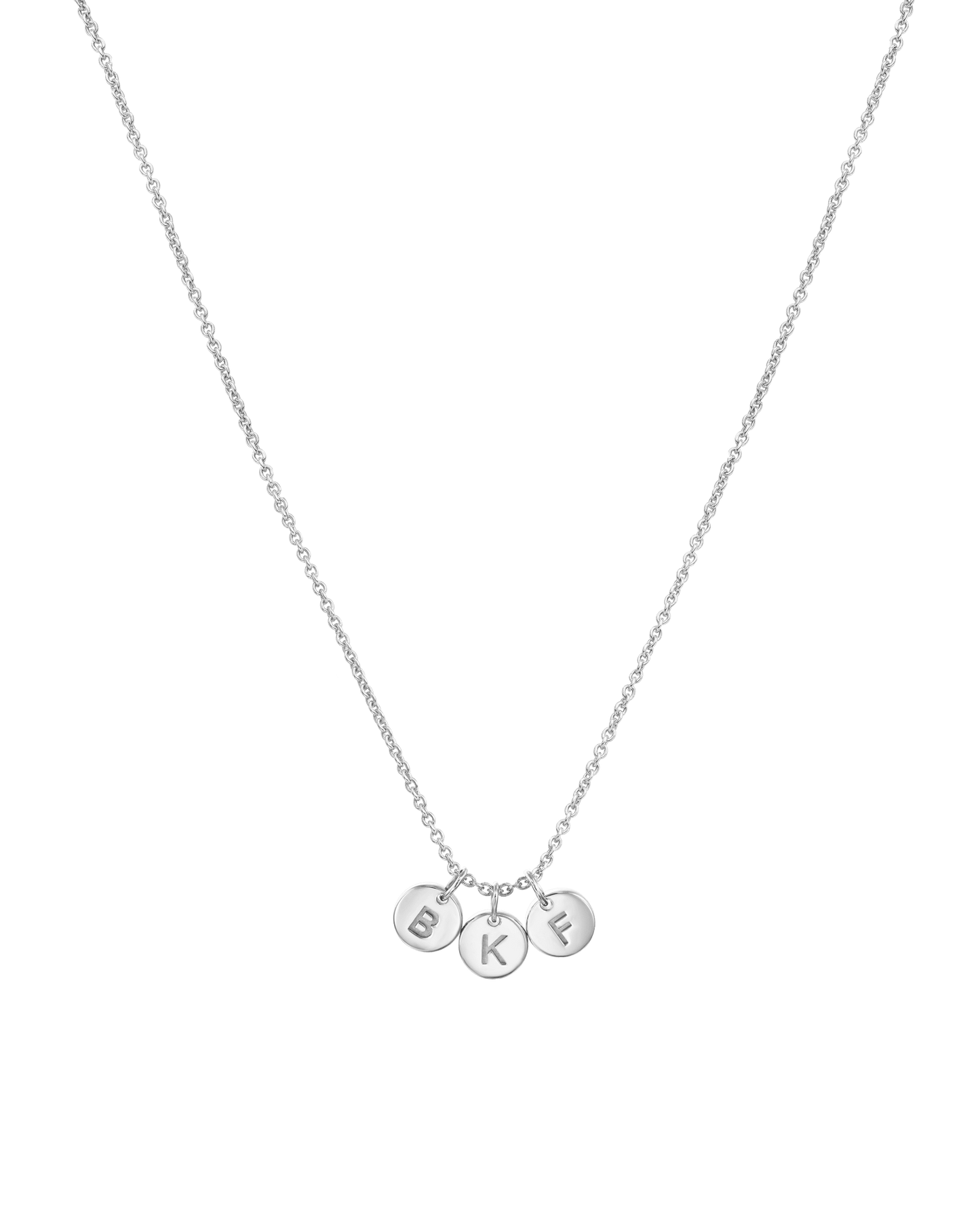 Tiny Initial Disc Necklace - 18K Gold Vermeil Necklaces magal-dev