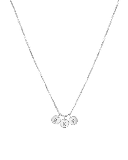 Tiny Initial Disc Necklace - 925 Sterling Silver Necklaces magal-dev 1 Initial 16"