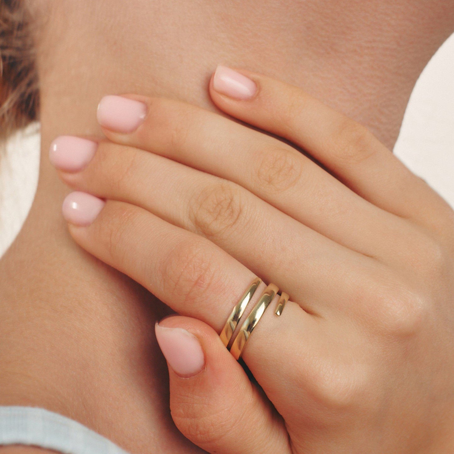 Wrap Ring - 14K Yellow Gold Rings 14K Solid Gold