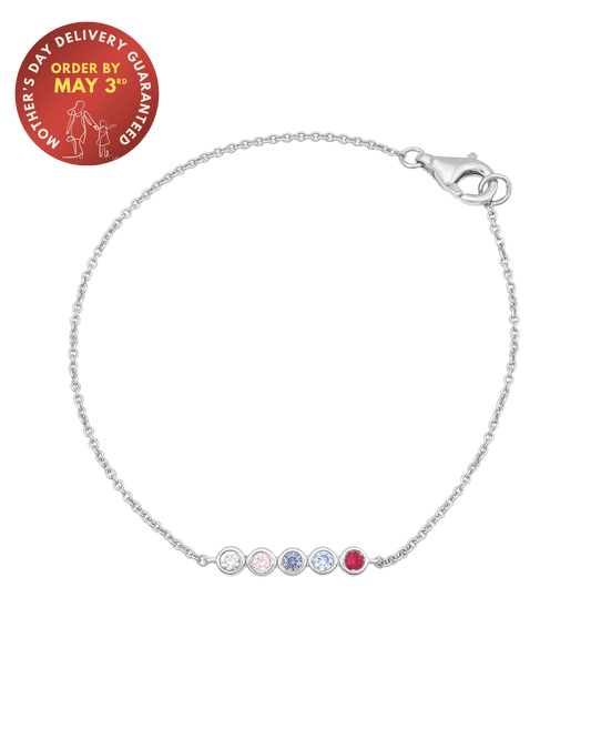 Bauble Birthstone Bracelet - 14K White Gold Bracelets magal-dev 
