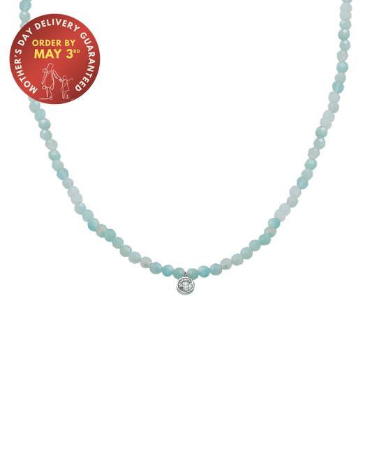 The Gemstone & Diamond Necklace - 14K White Gold