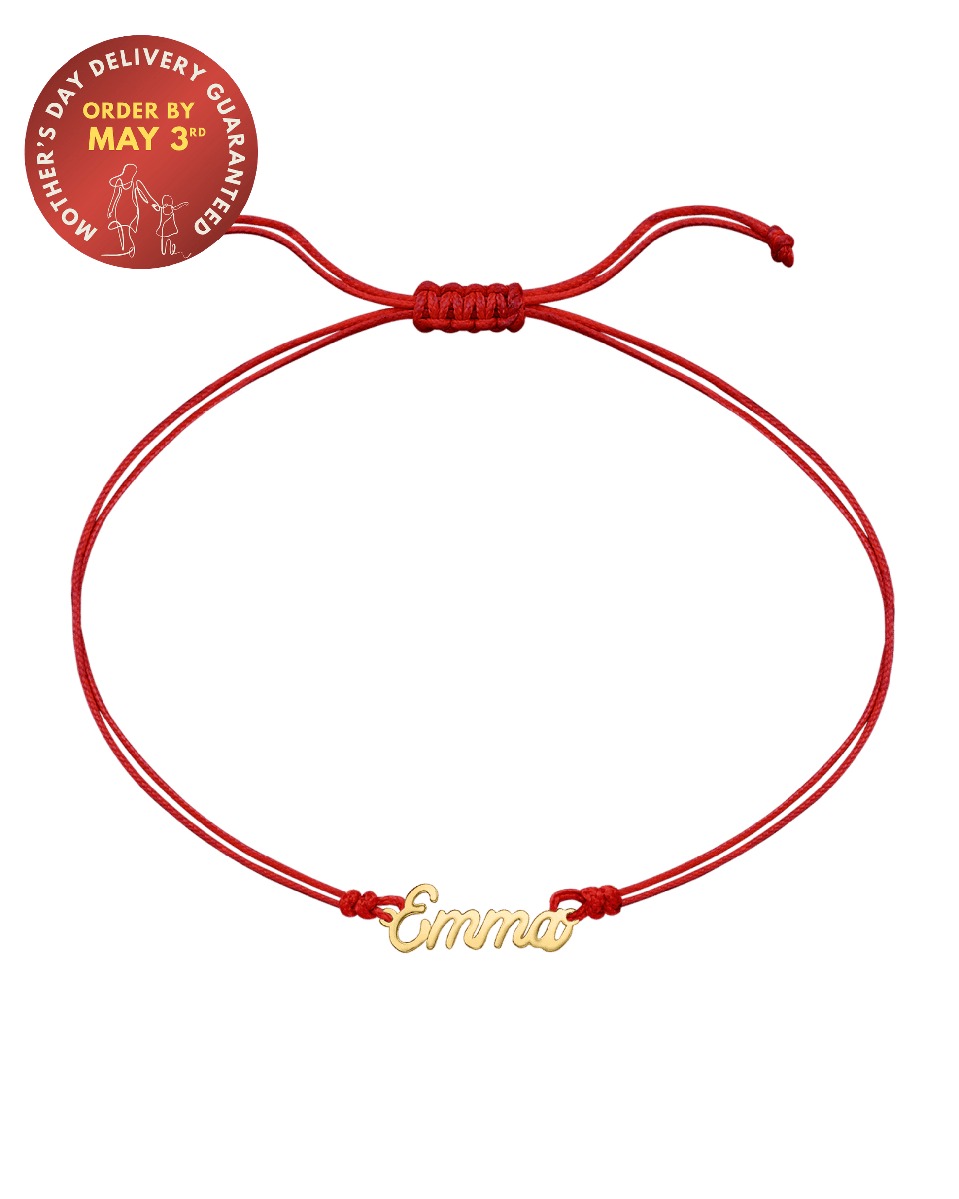 Name Plate String of Love - 14K Yellow Gold Bracelets 14K Solid Gold 