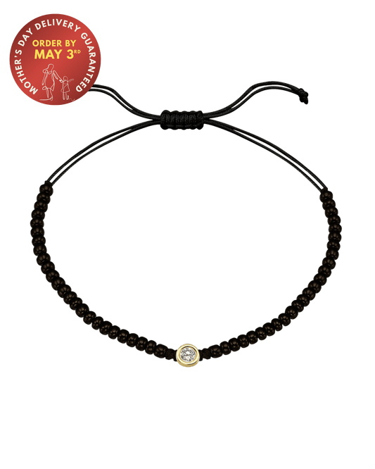 Black Onyx String Of Love - 14K Yellow Gold Bracelets magal-dev 