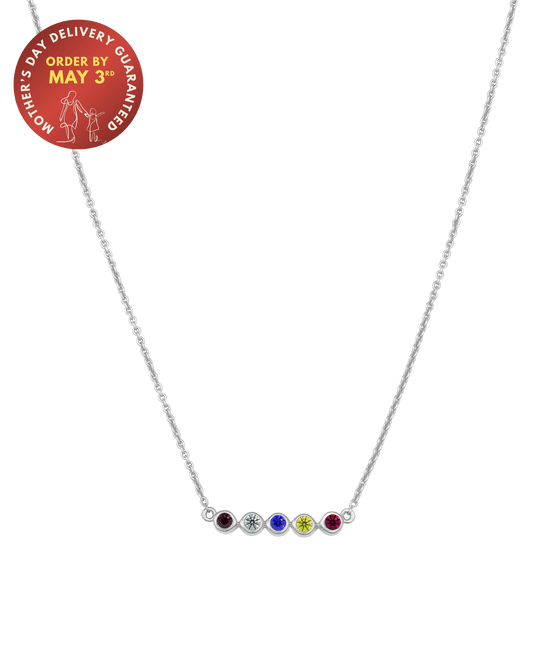 Bauble Birthstone Necklace - 925 Sterling Silver Necklaces 925 Silver 