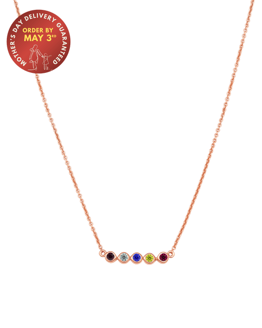 Bauble Birthstone Necklace - 18K Rose Vermeil Necklaces Gold Vermeil 