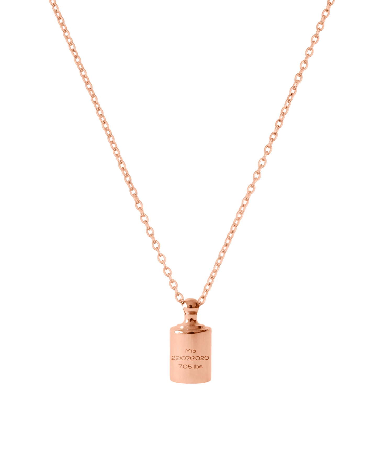 Birth Weight Treasure Necklace - 18K Gold Vermeil Necklaces magal-dev 