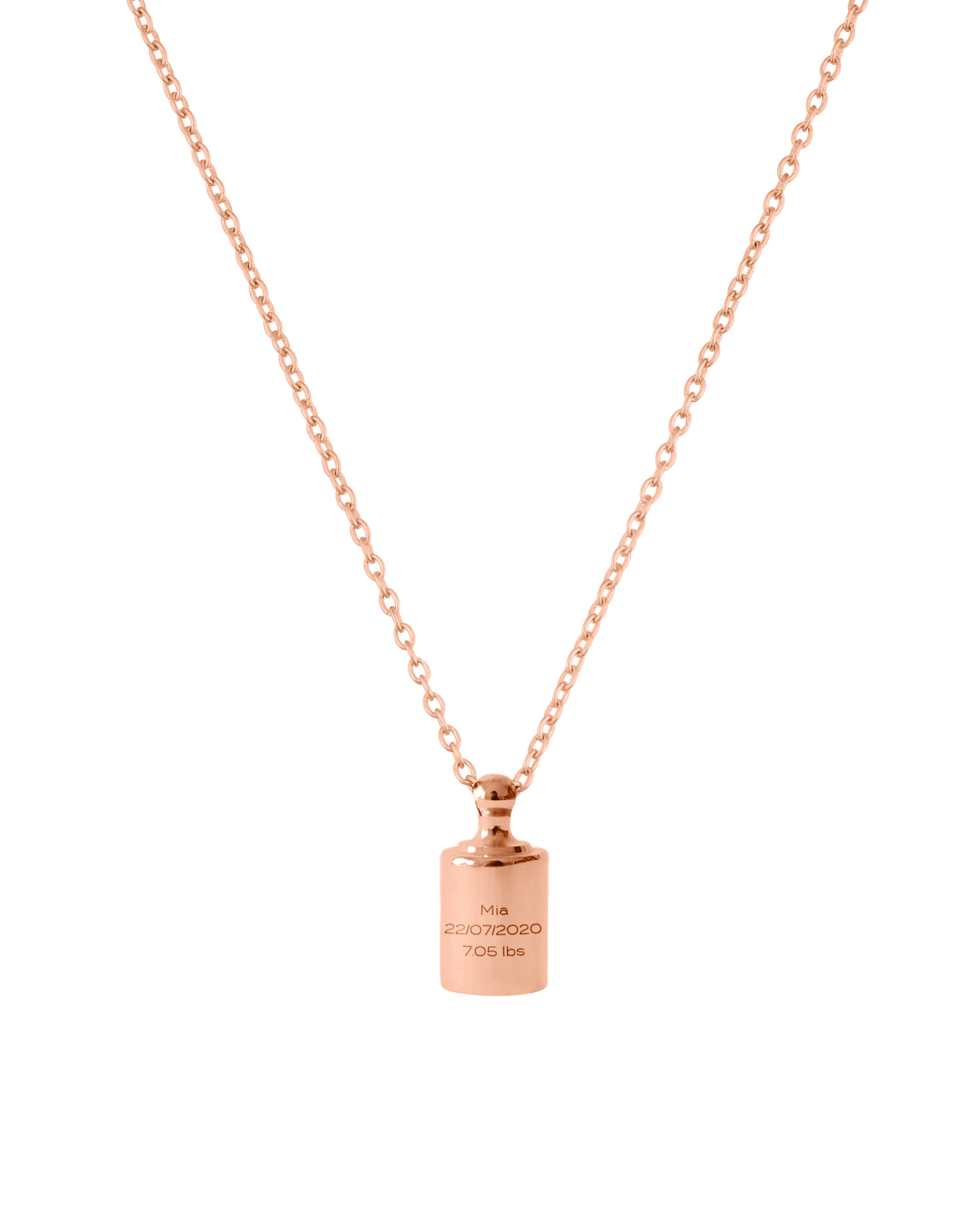 Birth Weight Treasure Necklace - 18K Gold Vermeil Necklaces magal-dev 