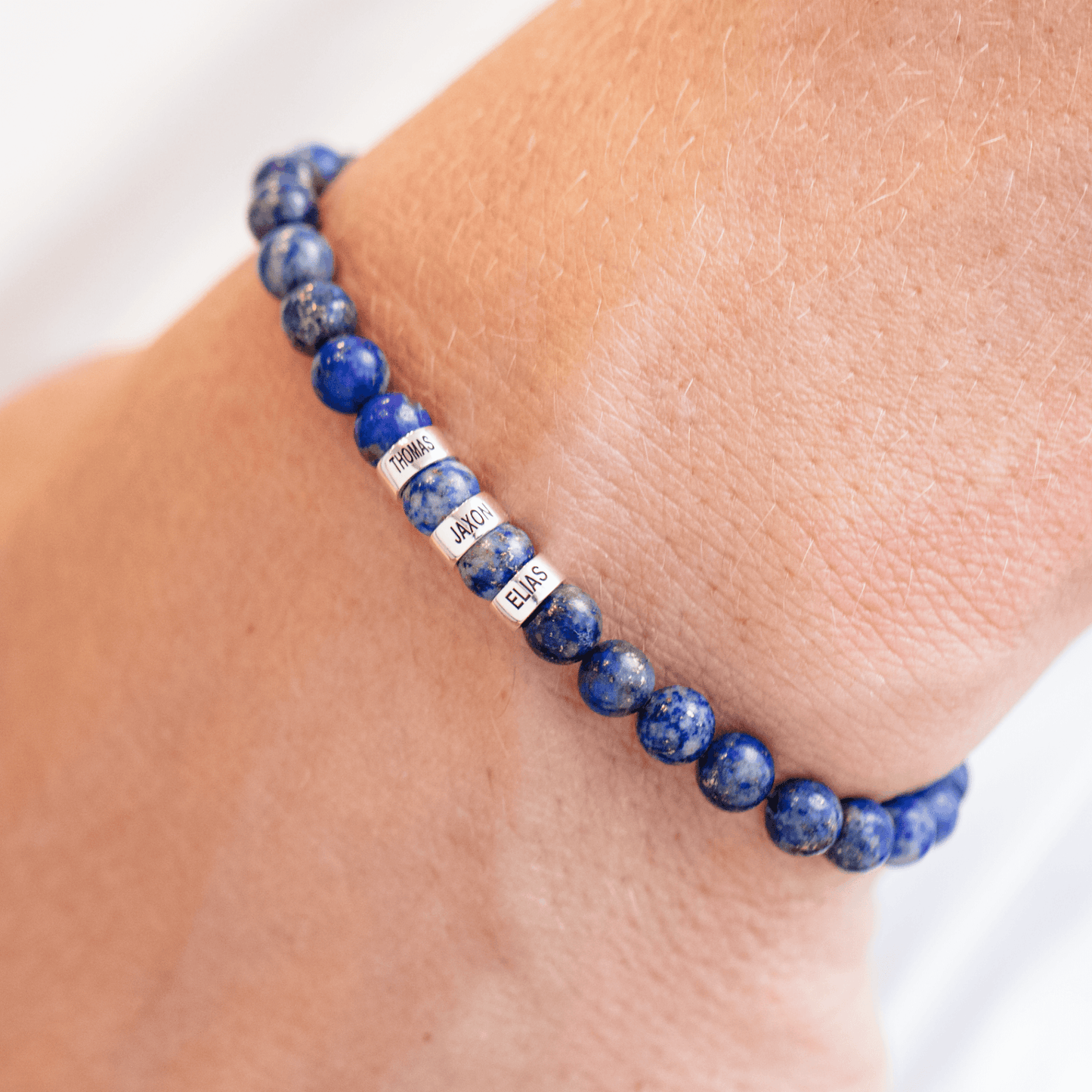 Bracelet de Perles de Lapis-Lazuli Bleu - Argent 925 Bracelets magal-dev 