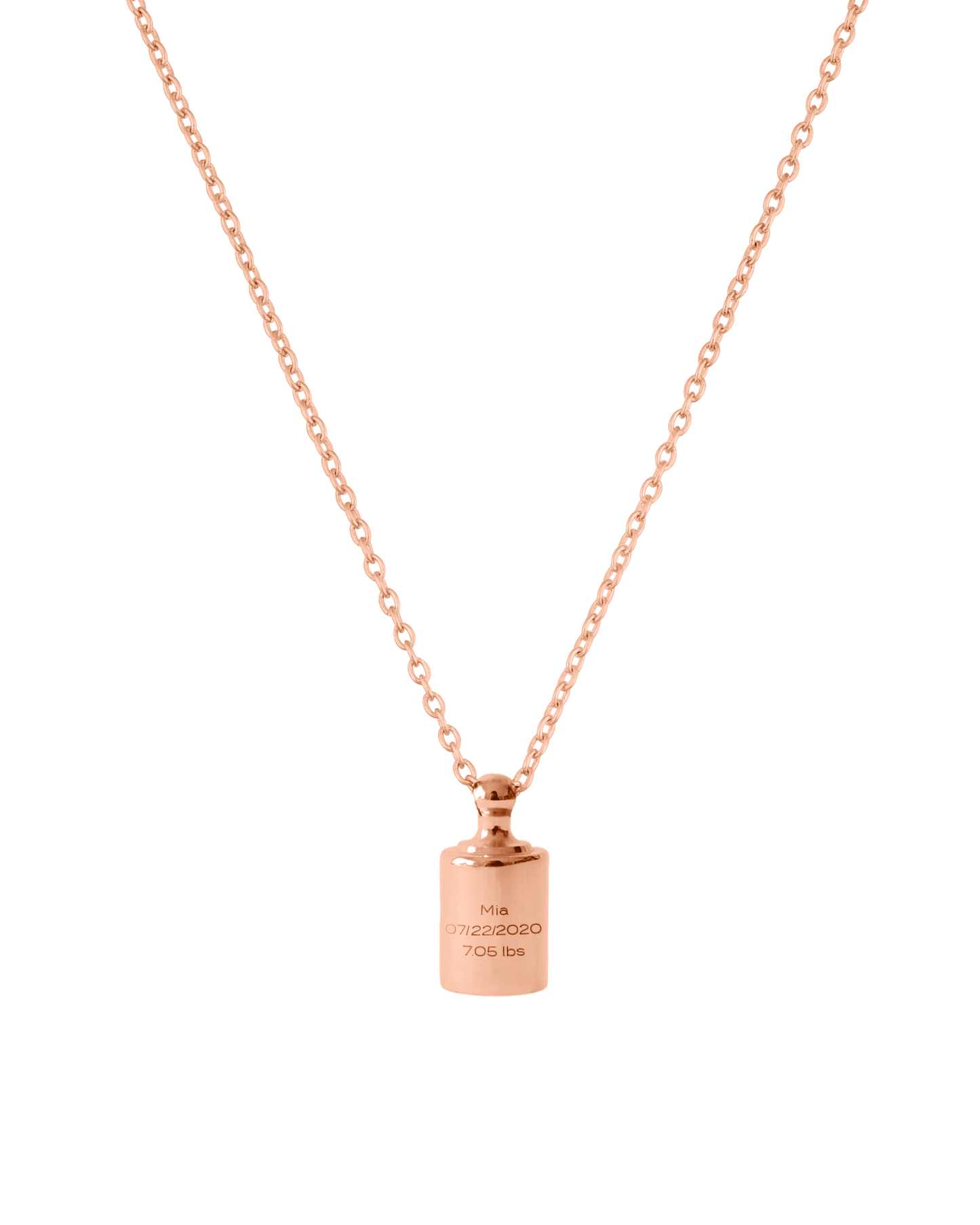 Birth Weight Treasure Necklace - 18K Gold Vermeil Necklaces magal-dev 