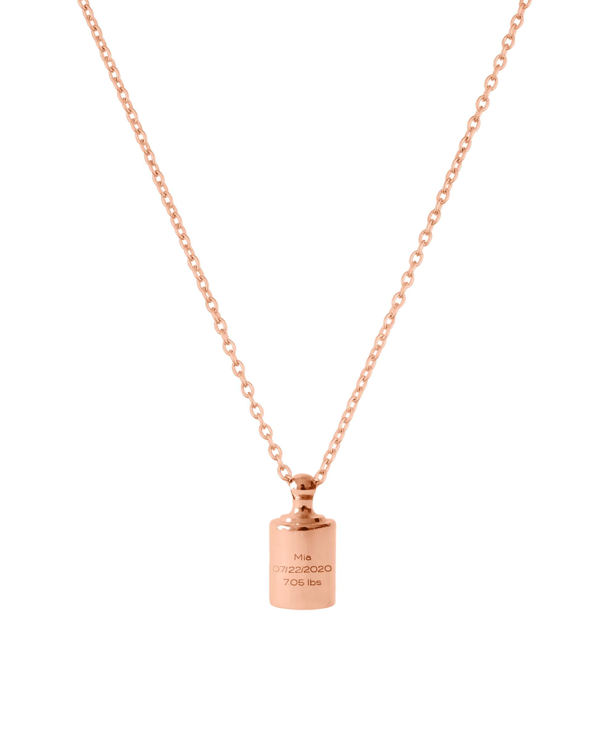 Birth Weight Treasure Necklace - 18K Gold Vermeil Necklaces magal-dev 