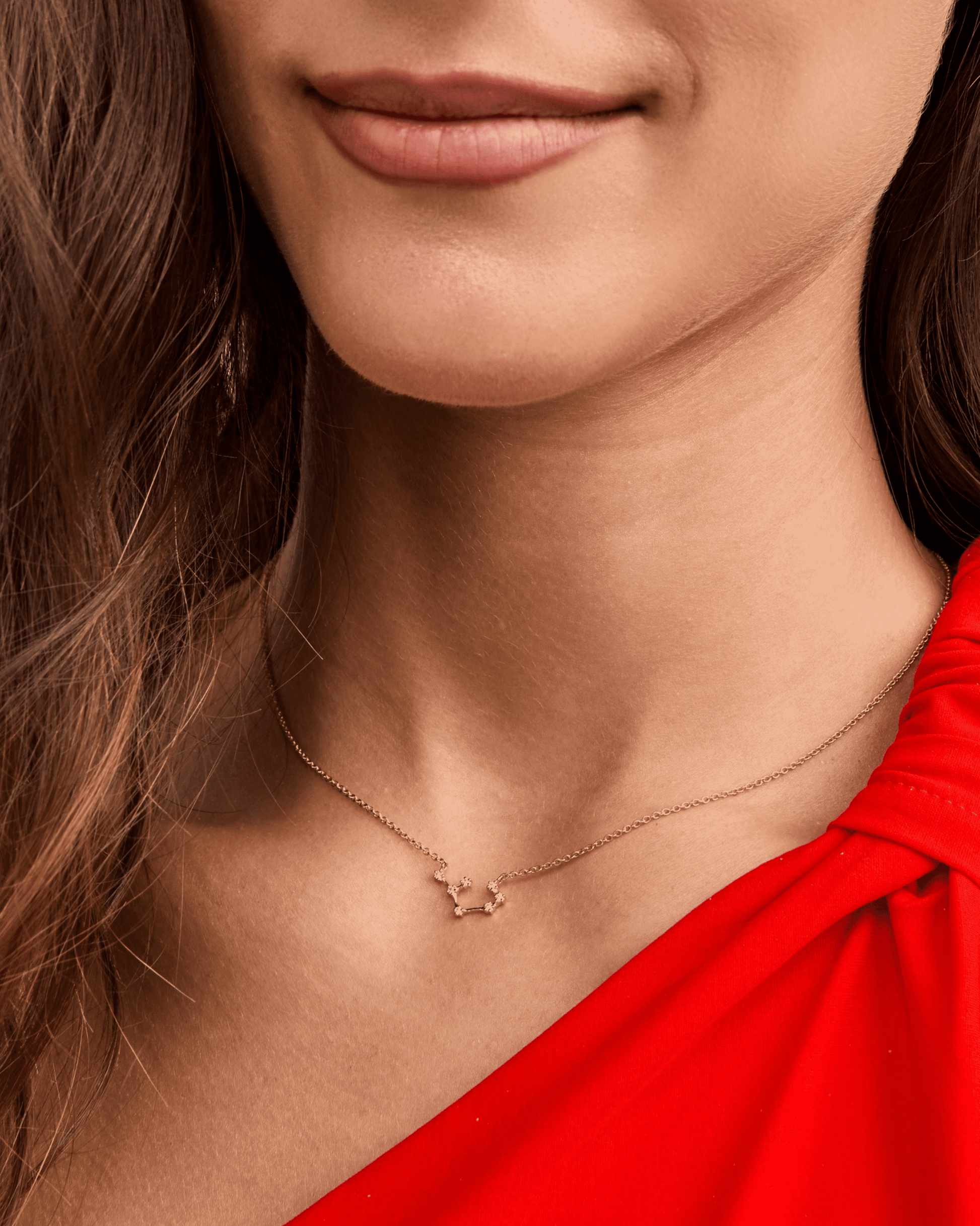 Single Constellation Necklace with Diamonds - 18K Rose Vermeil Necklaces magal-dev 