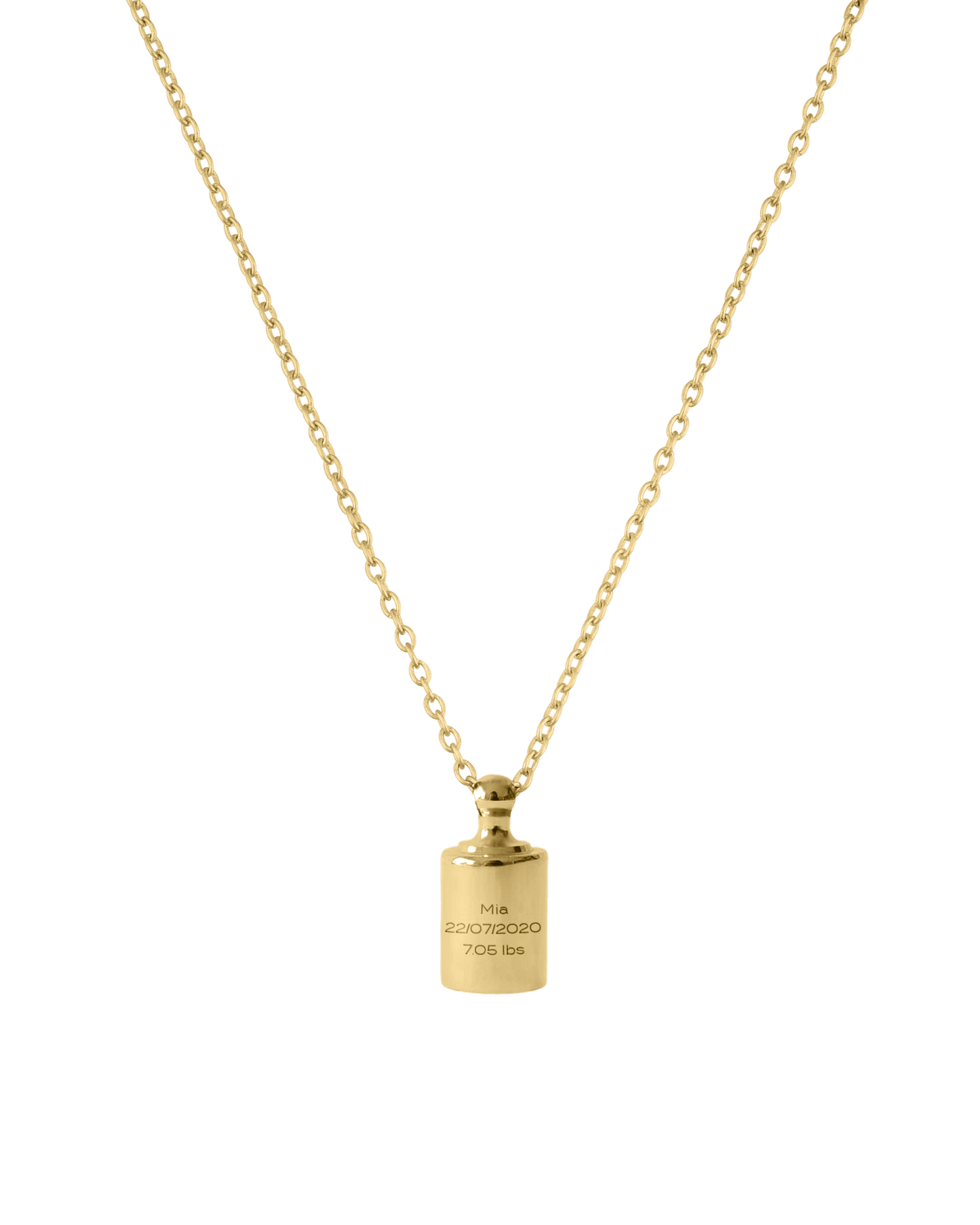 Birth Weight Treasure Necklace - 18K Gold Vermeil Necklaces magal-dev 16" 