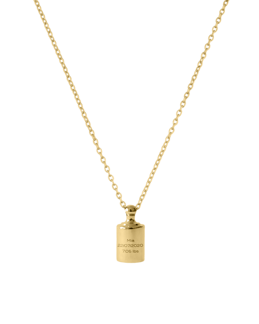 Birth Weight Treasure Necklace - 18K Gold Vermeil Necklaces magal-dev 16" 