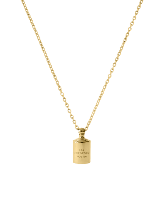 Birth Weight Treasure Necklace - 18K Gold Vermeil