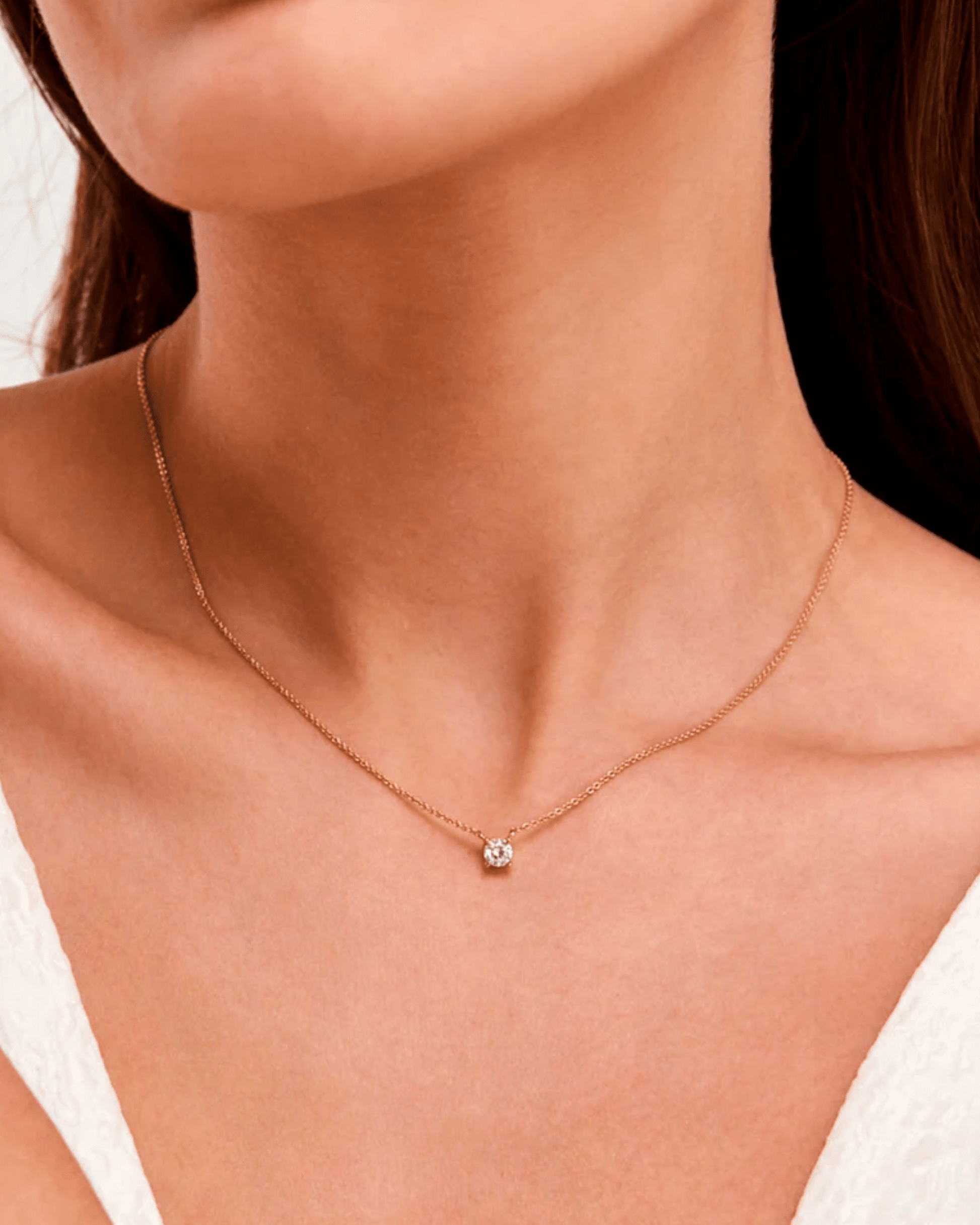 Set of Round Solitaire Diamond & Links Chain Necklaces - 18K Gold Vermeil Necklaces magal-dev 