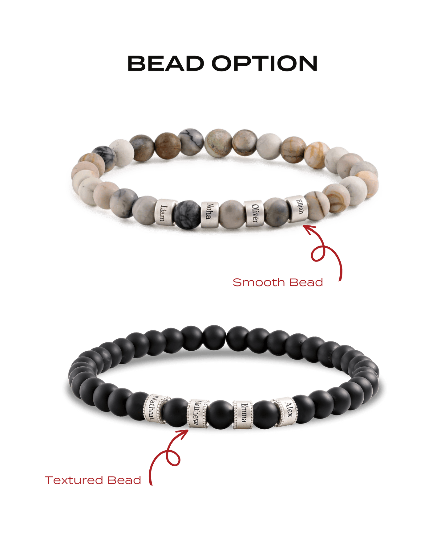 Dad's Legacy Beads Bracelet w/ Black Onyx Stones - 925 Sterling Silver Bracelets magal-dev 