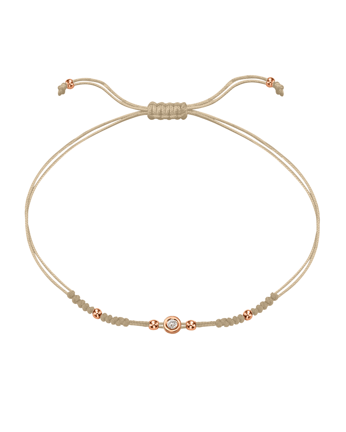 Le String of Love 2022 Edition - Or Rose 14 carats Bracelets 14K Solid Gold Beige Small: 0.03 carats 