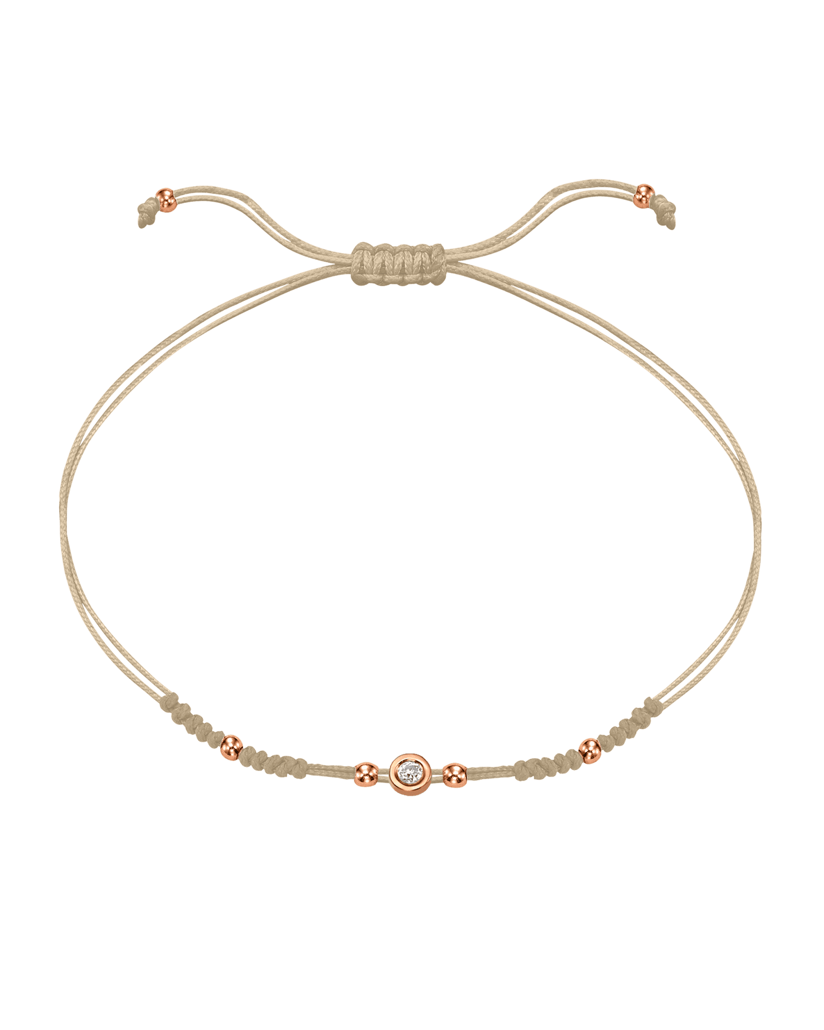 Le String of Love 2022 Edition - Or Rose 14 carats Bracelets 14K Solid Gold Beige Small: 0.03 carats 